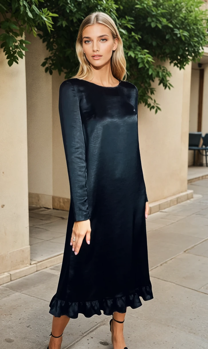 Satīna kleita , svētku /ikdienas kleita