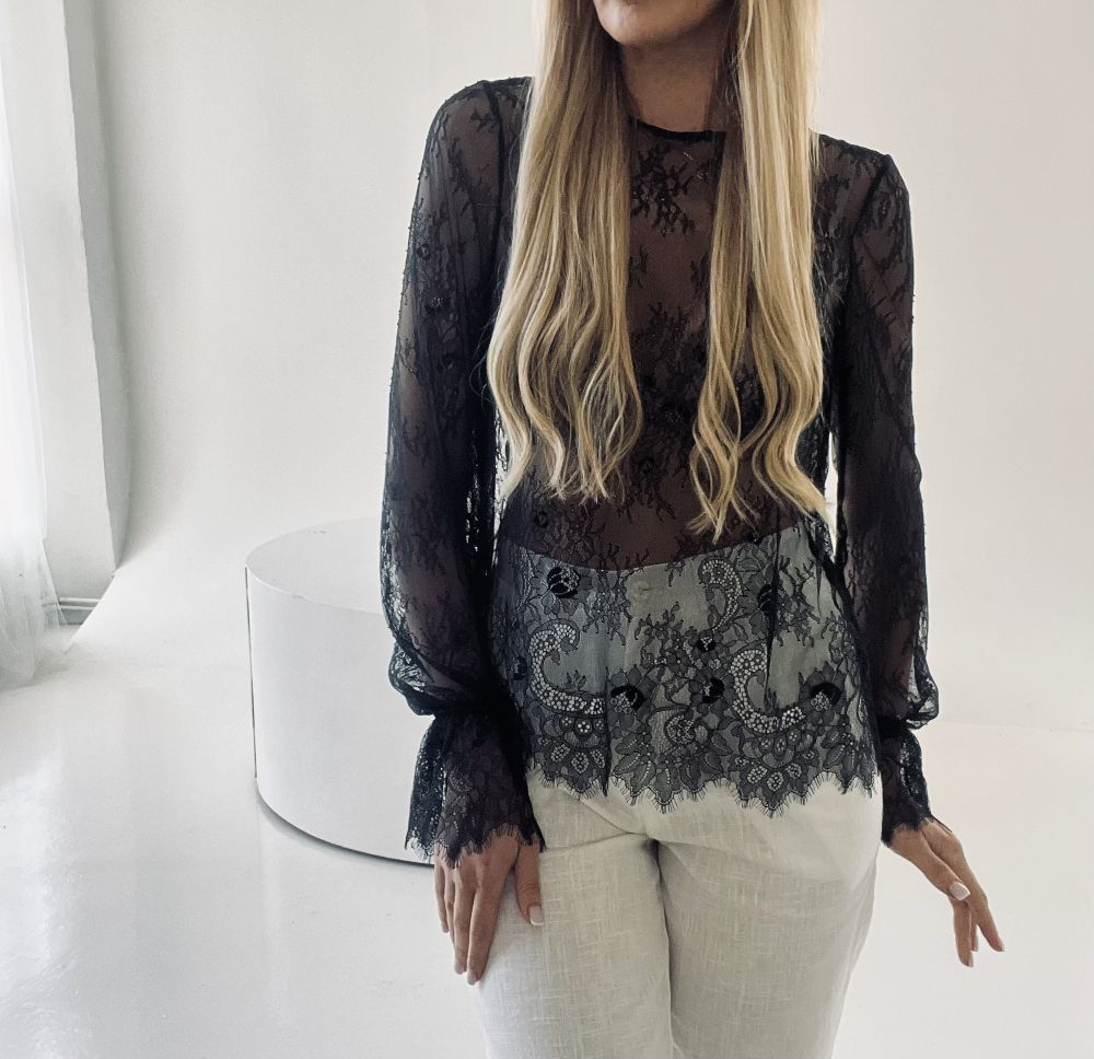 Lace blouse. White lace blouse. Beige lace blouse. Black lace blouse.