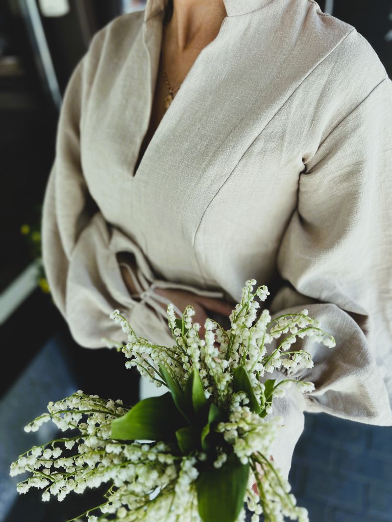 Linen blouse, shirt, white blouse,