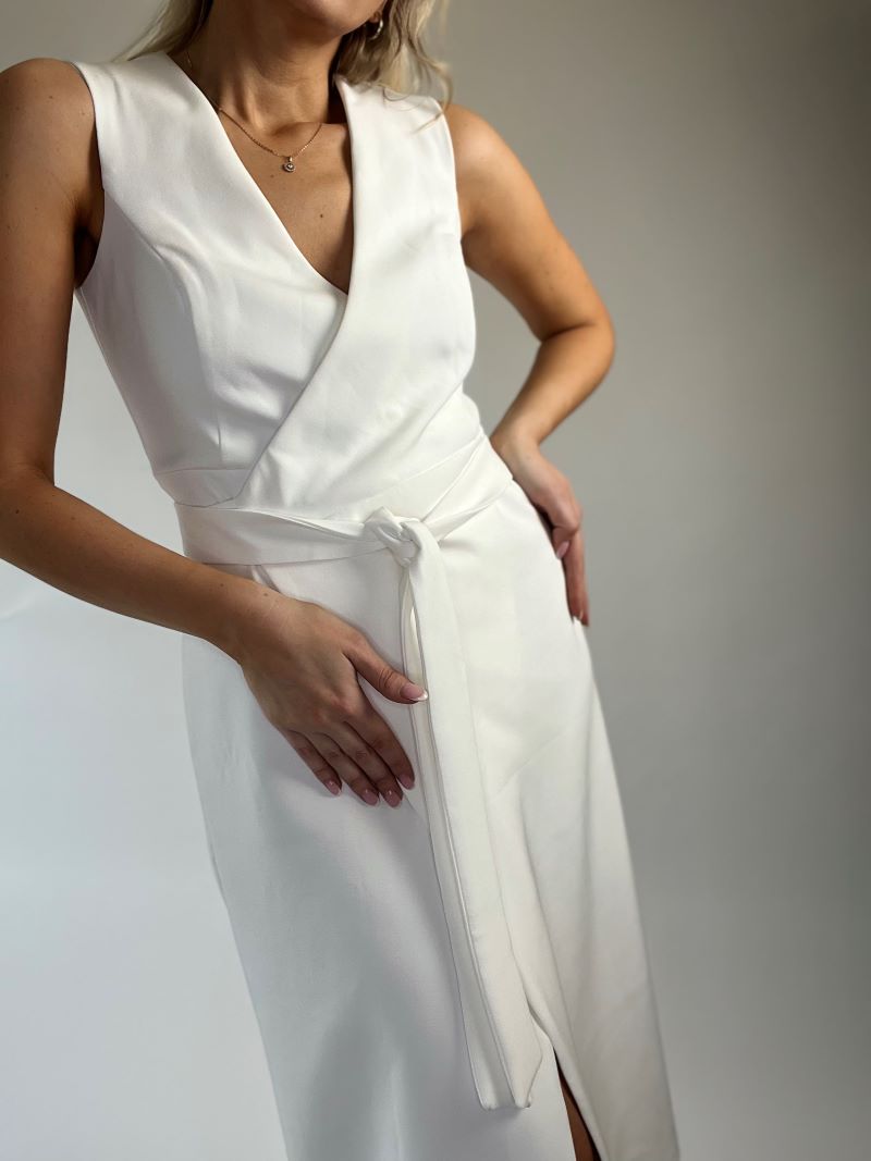 White dress. Party dress. Elegant and classic.