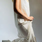 Linen dress. White linen dress. Long, white linen dress.