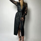 Black artificial leather dress / Robe