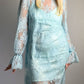 Lace dress blue. Sky blue lace dress