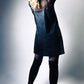 Black artificial leather dress with straps