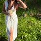 White dress. Party dress. Elegant and classic.